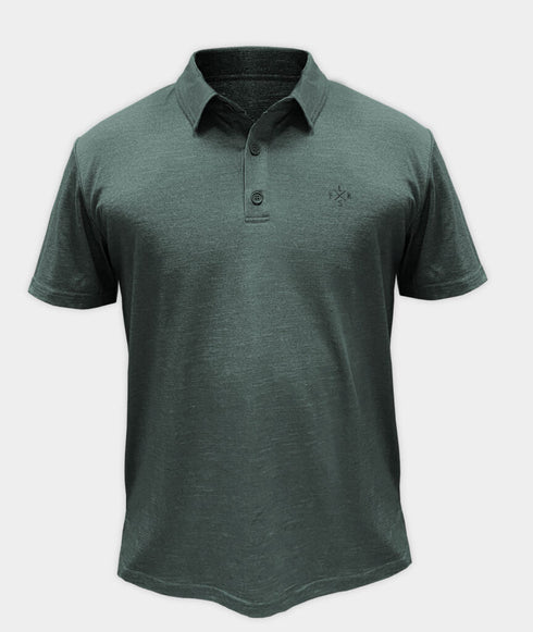 1808 | Elsk® Sc.X.Emb Wool Men'S Polo | Stone Green